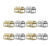HAKIDZEL Boîtes à Bonbons Motifs en Relief Miniatures Lot de 10 Style Européen en Plastique Transparent Pratiques Emballage Dragées Mariage