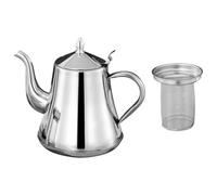 HAKIDZEL Bouilloire Inox 1500ML Bec Long avec Filtre et Couvercle Hermétique, Cafetière de Bureau Résistante Rouille, Adaptée pour Infusion Thé et Café