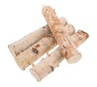HAKIDZEL Bûches Décoratives en Bois Brut 4 Pièces Bûches de Bouleau Faciles à Manipuler pour Projets DIY et Décoration Intérieure
