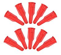 HAKIDZEL Buses de Mastic 20 Bouchons Rouges en Silicone, Embouts pour Cartouches de Colle, Accessoires Transparents Non Collants pour Calfeutrage Manuel et Scellement Précis