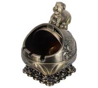 HAKIDZEL Cendrier Humoristique Vintage en Alliage de Zinc Sphérique avec Couvercle Coupe-Vent, comme Présents pour l'anniversaire d'un Homme, pour Terrasse et Bureau