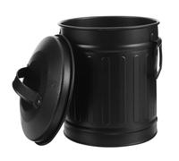 HAKIDZEL Corbeille à Papier de Seau en Fer Noir Robuste, Petite Poubelle de Bureau Solide et Résistante, pour Chambre ou Salon
