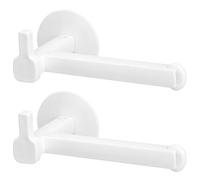 HAKIDZEL Crochets Adhésifs en PS Lot de 2 pour Rideaux Blancs Support Mural Multi-fonction Forte Adhérence et Décoration Minimaliste pour Salle de Bain