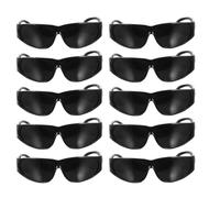 HAKIDZEL de Lunettes de Protection en Polycarbonate pour Soudeur Lot de 10 Paires pour Noir Branches Flexibles, Sécurité Maximale pour Soudage Gaz et Découpe