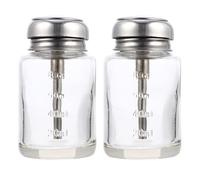 HAKIDZEL Distributeurs Pratiques à Pression Étanches 100ml Bouteilles en Verre Lot de 2 pour Stockage de Liquide Cosmétique pour Usage Personnel