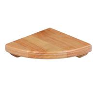 HAKIDZEL Étagère Murale d'angle en Bois Chêne 15Cm Rayon - Tablette Flottante Arrondie pour Décoration et Rangement d'Objets - Support Coin pour Bureau et Entrée