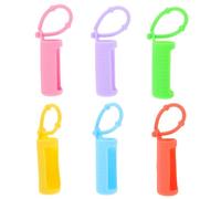 HAKIDZEL Étui de Protection en Silicone pour Flacons à Bille 10 ML, Lot de 6 Pièces Bande Flexible, Facile à Monter, pour Bouteilles D'huiles Essentielles
