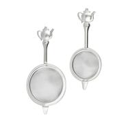 HAKIDZEL Filtre à Thé pour Maison et Bureau 2pcs Résistance Haute Température Maille Fine avec Poignée en Acier Inoxydable pour Amateurs de Thé