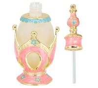HAKIDZEL Flacon Diffuseur D'arômes Décoratif 25ml en Verre Rose pour Parfum | Bouteille Vide, Accessoire D'aromathérapie, Effet Décoratif, Alliage et Verre, Style