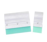 HAKIDZEL Grattoir en Caoutchouc pour Applications Textiles et Création de T-shirts Outil de Raclette Argenté en Aluminium, Lot de 2 Pièces Couleur Aléatoire pour
