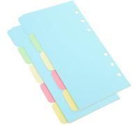 HAKIDZEL Intercalaires Détachables A6 6 Trous en Papier Couleur, Lot de 10 Pièces, Onglets de Classeur pour Organisation Bureau et Classement Cahiers, Séparateurs Index pour Documents