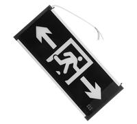 HAKIDZEL Lampe de Secours Murale à LED Noire, Éclairage de Secours à Haute Luminosité en Plastique, Facile à Installer, Indicateur de Sortie pour Évacuation Incendie