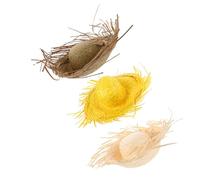 HAKIDZEL Lot de 3 Chapeaux Hawaïens en Paille pour Fête Estivale, Protection Solaire Supérieure et Qualité Artisanale, pour Beach Party et Tiki Parties