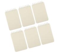 HAKIDZEL Lot de 6 Cahiers de Brouillon Spirale Format A7, Petits Carnets de Poche pour Dessiner et Prendre des Notes, Papier Blanc, pour Usage Scolaire et Bureau