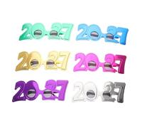 HAKIDZEL Lot de 6 Lunettes Photo Booth pour Nouvel An 2027 en PC Léger, Accessoires Festifs Unisexes pour Décoration Intérieure et Célébration Joyeuse