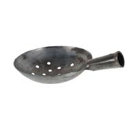 HAKIDZEL Louche en Fer Ronde, Grosse Cuillère en Fer, Noir, pour Nettoyage des Égouts et Curage de Boue, Usage Domestique et Chantiers, Facile à Nettoyer