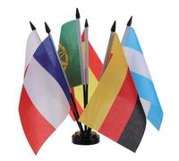 HAKIDZEL Mini Drapeau de Table Portable en Plastique avec Support Stable pour Bureau et Événements Extérieurs, Design Vibrant pour Célébrations Football 2026