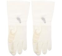 HAKIDZEL Moufles de Vaisselle en Caoutchouc, Courts, M, Blancs, Ménage | Doublure Douce, Protection les Éclaboussures Chimiques, pour Lavage à Main et Nettoyage du Sol