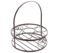 HAKIDZEL Panier à Bouteilles de Bière en Fer Résistant la Casse, Porte-bières Portatif 6 Bouteilles, Design Décoratif pour Maisons et Bars D'hôtel