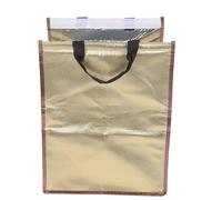 HAKIDZEL Paquet à Bento Isotherme Doré 10 Pouces en Aluminium Non Tissé, Paquet Réutilisable pour Repas Froids et Pizzas, pour Déjeuner Bureau