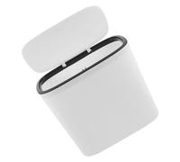HAKIDZEL Petite Corbeille Multifonction Poubelle à Pression Automatique 12l en Plastique Blanc Conteneur à Ordures Pratique et Solide pour Chambre, Salle de Bain Cuisine