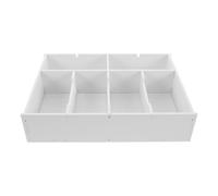 HAKIDZEL Plateaux de Caisse à Plusieurs Compartiments en Composite Bois-plastique Beige, Organiseur pour Tiroir de Bureau et Caisse de Supermarché, Protection des Pièces et Reçus