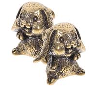 HAKIDZEL Poignées de Tiroir en Laiton de Lapin Bohème Lot de 2, Accessoires de Décoration Intérieure pour Commode et Boîte à Bijoux, Mini Boutons pour Mobilier d'Intérieur