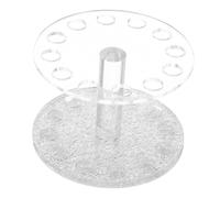 HAKIDZEL Porte-pinceau à Ongles Facile à Utiliser et Portable en Pet de Cœur Cristal Rond pour Décorer Ongles en Gel UV