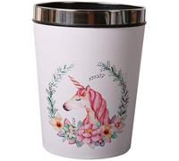 HAKIDZEL Poubelle Ronde 12l Style Cartoon Licorne pour Maison Fixation Paquet Poubelle et Tri Facile, pour Chambre D'garçon et Filles ou Salon
