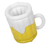 HAKIDZEL Seau à Glace Gonflable Refroidisseur de Bière Multifonction Jaune en Plastique Forme Tasse de Bière et pour Fête Hawaïenne Réutilisable