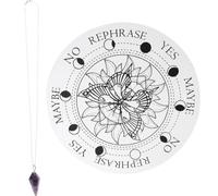 HAKIDZEL Set de 2 Décorations en Bois Sculpté Motifs D'insectes pour Contemplation, Collier Pendule en Pierre Naturelle, Améliore la Chance Personnelle, Maison Bureau