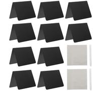 HAKIDZEL Tableau D'affichage Effaçable en Plastique pour Buffet et Café, Petit Panneau Noir en L, Design Simple, Réutilisable pour Informations et Décorations de Fête