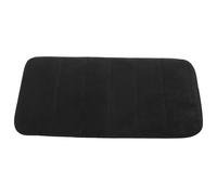 HAKIDZEL Tapis de Bain Fond Antidérapant Noir en Flanelle Corail à Mémoire de Forme Doux et Confortable, Design Rayures Verticales pour Entrée et Décoration Intérieure