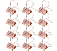 HAKIDZEL Trombones à Reliure Clips Pratiques Assortiment de 12 en Métal Design Brillant et Résistant pour Bureau et Maison pour Cartes de Visite et Enveloppes