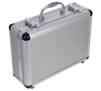 HAKIDZEL Valise de Rangement pour Outils Sécurisée en Alliage D'aluminium Design sans Bavure et Fermeture Sécurisée pour Usage Domestique, Boîte à Outils Portable Argentée Pratique