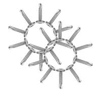 HAKIDZEL Vis Autotaraudeuse Inox à Tête Plate Ronde 5.5x25 Mm, 20 Pièces, Embout Hexagonal Interne, Vis Métallique pour Fixation de Garde-corps et Clôture, Accessoires de Barrière