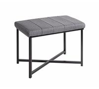 HAKU Banc, Gris, Noir, métal, recouvrement Tissu - Dim.: P 39 x L 59 x H 46 cm, Style: Modern