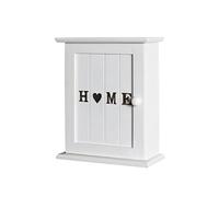 HAKU Boîte à clés métal Paris prix 6 crochets déco "Home" 32 cm Blanc