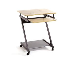 HAKU Chariot Ordinateur Anthracite, chêne, MDF, métal - Dim.: L 60 cm x H 76 cm x P 49 cm, Style: Modern