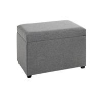 HAKU Coffre de Rangement Anthracite, MDF, recouvrement Tissu - Dim.: L 58 cm x H 42 cm x P 39 cm, Style: Art Deco