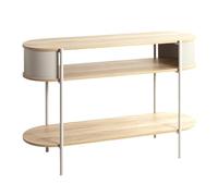 HAKU Console chêne Naturel, Gris Cachemire, Métal, Panneaux de Particules alvéolaires - Dim.: L 110 x H 76 x P 39 cm, Style: Moderne