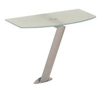 HAKU Console Murale alu Brillant, métal, Verre trempé - Dim.: L 50 cm x H 41 cm x P 30 cm, Style: Modern