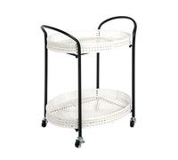 HAKU desserte écru, Noir, métal - Dim.: L 60 cm x H 70 cm x P 40 cm, Style: Art Deco
