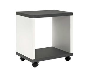 HAKU desserte Optique Granit, Blanc, MDF - Dim.: L 43 cm x H 48 cm x P 30 cm, Style: Modern