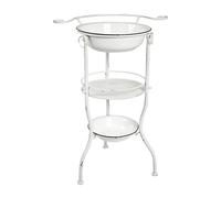HAKU étagère à bassines Blanc Antique, métal - Dim.: L 56 cm x H 85 cm x P 40 cm, Style: Industrial