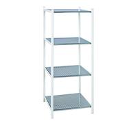 HAKU étagère chromé, Blanc, métal - Dim.: L 40 cm x H 103 cm x P 35 cm, Style: Modern