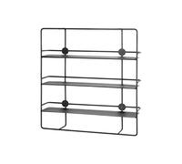 Paris Prix Étagère murale HAKU métal L 53 × H 56 × P 14 cm Noir Style moderne