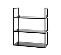 HAKU Étagère murale Gavana – métal L 50 x H 58 x P 20 cm – style moderne – Noir