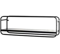 HAKU étagère Murale Noir, métal - Dim.: L 60 cm x H 20 cm x P 15 cm, Style: Modern
