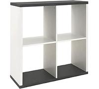HAKU étagère Optique Granit, Blanc, MDF - Dim.: L 80 cm x H 86 cm x P 30 cm, Style: Modern